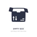 empty box icon on white background. Simple element illustration from Business concept Royalty Free Stock Photo