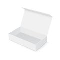 Empty box with open lid isolated on white background Royalty Free Stock Photo