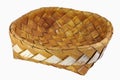 Empty braided birch-bark bread box