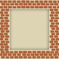 Empty brick wall frame Royalty Free Stock Photo