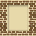 Empty brick wall frame Royalty Free Stock Photo