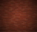 Empty Brick Wall Surface. Old Red Brick Wall Background. Urban Wall Texture. Vector Illustration Royalty Free Stock Photo