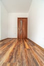 Empty bright living room. New home. Beautiful apartment interior. Wooden floor Royalty Free Stock Photo