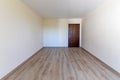 Empty bright living room. New home. Beautiful apartment interior. Wooden floor Royalty Free Stock Photo