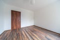 Empty bright living room. New home interior. Wooden floor Royalty Free Stock Photo