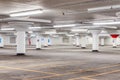 An empty, bright parking garage. Royalty Free Stock Photo