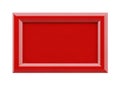 Empty Bright Red Rectangular Frame With White Border On Black Background Royalty Free Stock Photo