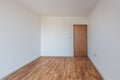 Empty bright room. New home. Beautiful apartment interior. Wooden floor Royalty Free Stock Photo