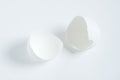 An empty broken egg shell on a white background Royalty Free Stock Photo