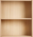 Empty brown bookcase for books and other items to