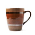 Empty brown ceramic mug isolated Royalty Free Stock Photo