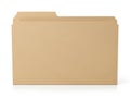Empty brown file folder on white background Royalty Free Stock Photo