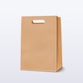 Empty Brown Shopping Bag for advertising and branding. Vector illustration