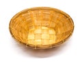 Empty brown wicker woven basket