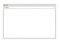 Empty browser window isolated on white background Royalty Free Stock Photo