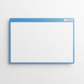 Empty browser window, isolated on white background Royalty Free Stock Photo