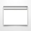 Empty browser window isolated on white background Royalty Free Stock Photo