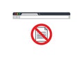Empty browser window with no document access Royalty Free Stock Photo