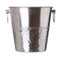 Empty bucket for champagne bottle isolated on a white