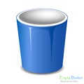 Empty bucket icon isolated. Royalty Free Stock Photo