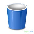 Empty bucket icon isolated.