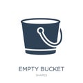 empty bucket icon in trendy design style. empty bucket icon isolated on white background. empty bucket vector icon simple and Royalty Free Stock Photo