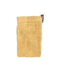 Empty burlap sack bag isolated on white background Royalty Free Stock Photo