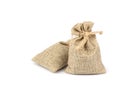 Empty Burlap sack . Royalty Free Stock Photo