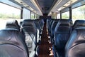 Empty bus seats background Royalty Free Stock Photo