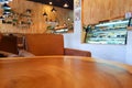 Empty cafe or bar interior, daytime Royalty Free Stock Photo