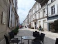 Empty cafe on the street.Cognac. France