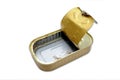 Empty can of sardines-mackerels Royalty Free Stock Photo