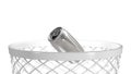 Empty can in trash can. ecology Concept Royalty Free Stock Photo