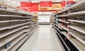 Empty canned goods aisle at Target Royalty Free Stock Photo