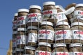 Empty cans of chocolate paste of the world famous brand