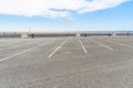 Empty car park along a beach in California in autumn Royalty Free Stock Photo