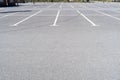 Empty car parking near shopping mall. Modern parking lot. Carpark. Empty parking spaces at the shopping center. Public carpark. Ou Royalty Free Stock Photo