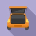 Empty car trunk icon flat vector. Vehicle door Royalty Free Stock Photo