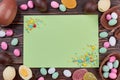 Empty card with sprinkle dots. Royalty Free Stock Photo