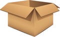 Empty cardboard box Royalty Free Stock Photo