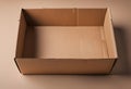 empty cardboard box with a clean minimalist design Royalty Free Stock Photo