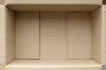 Empty cardboard box. Close up inside view of cardboard packaging box Royalty Free Stock Photo