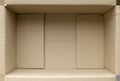 Empty cardboard box. Close up inside view of cardboard packaging box Royalty Free Stock Photo
