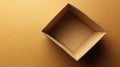 Empty Cardboard Box On Gold Background Royalty Free Stock Photo