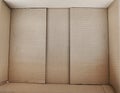 Empty cardboard box, inside view Royalty Free Stock Photo