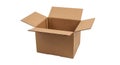Empty cardboard box with open flaps ready for packing or shipping Royalty Free Stock Photo