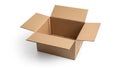 Empty cardboard box ready for packing and shipping items Royalty Free Stock Photo