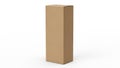 Empty cardboard box standing upright isolated on white background Royalty Free Stock Photo