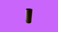 Empty cardboard cylinder inside toilet paper roll