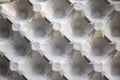 Empty cardboard egg tray made from recycled paper, top view Royalty Free Stock Photo